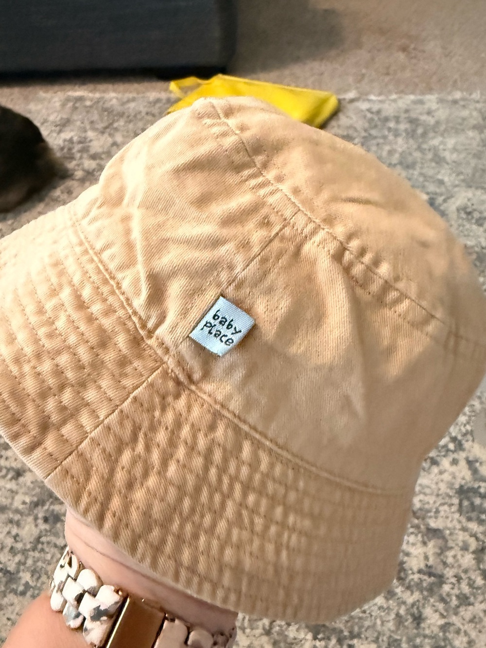Baby Place Tan Bucket Hat with Chin Strap New with Tags